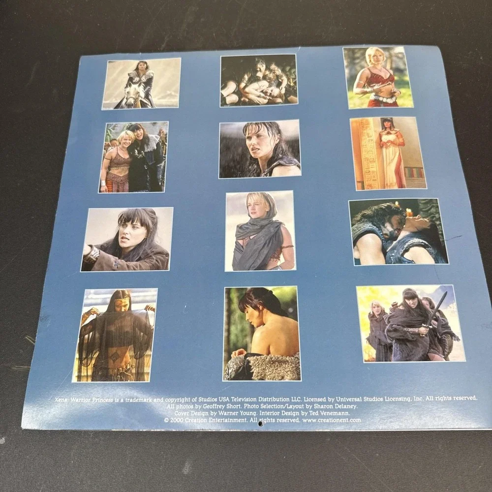 2001 Xena Warrior Princess Calendar Creation‎ Ent. No Writing Inside! RARE